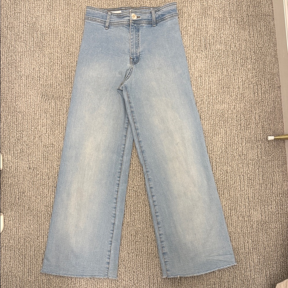Zara Sky Blue Flare Jeans